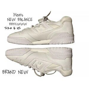 New Balance 550 BB550WWW Men Size 16 Triple White NEW Trainer Runner Shoe